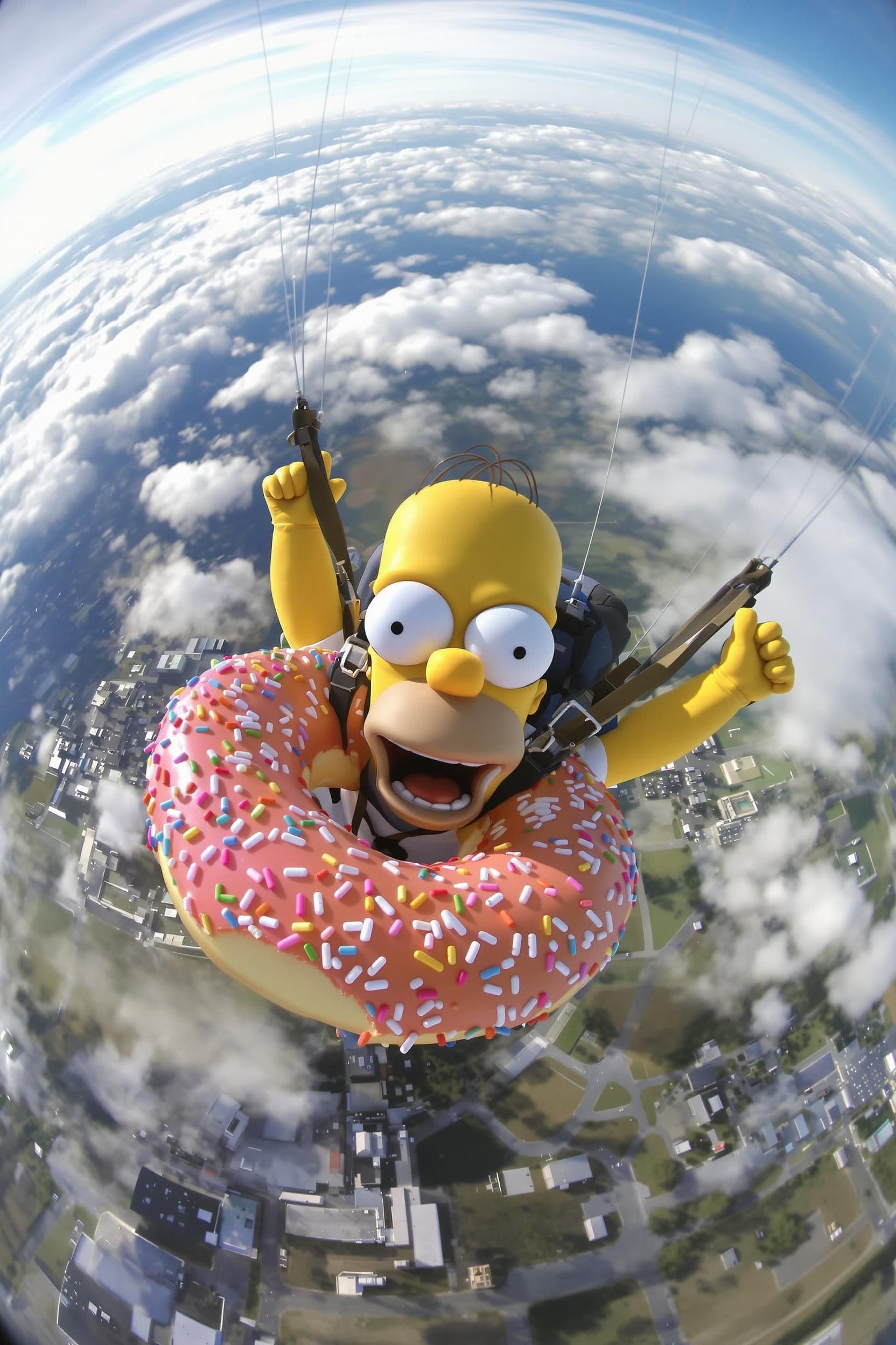 Skydiving Homer